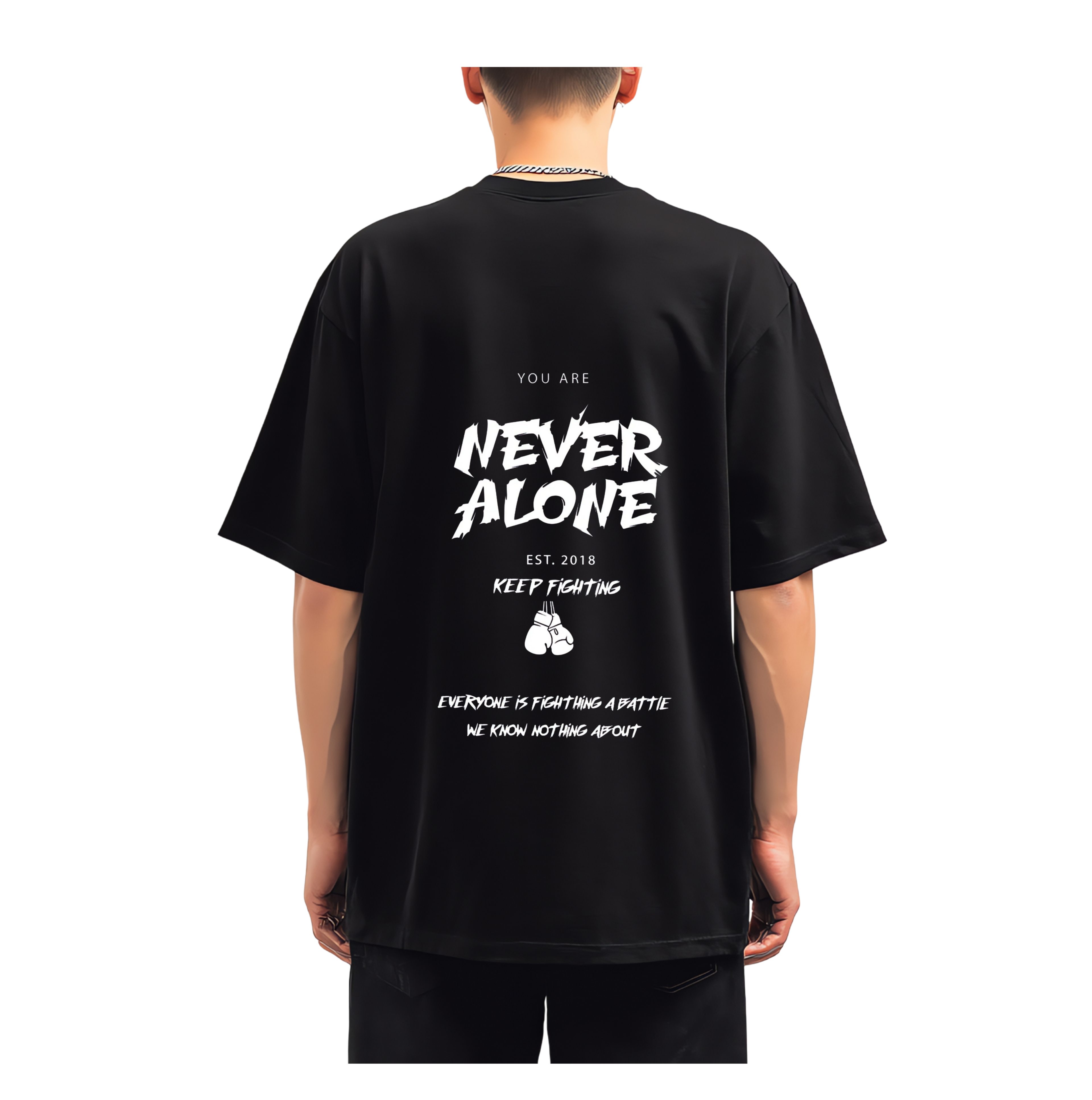 Never Alone oversized t shirt