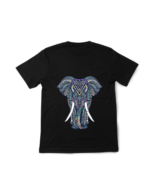 Art in elephant oversized tshirt